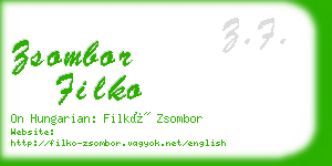 zsombor filko business card